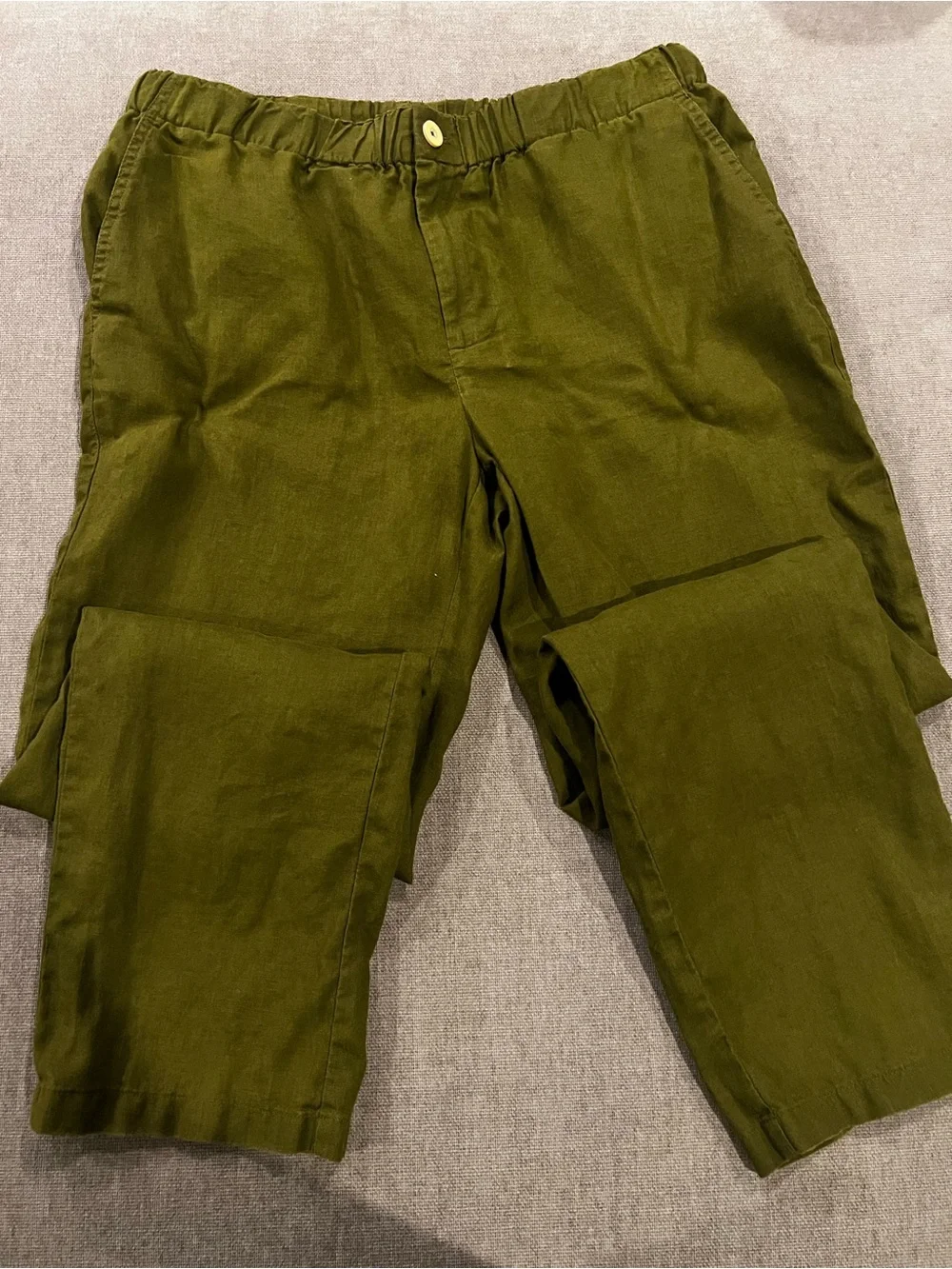 Quince 100% European Linen Drawstring Beach Pants Olive Green Men’s M